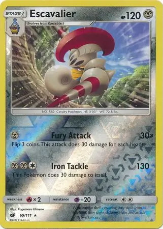 Crimson Invasion Escavalier #69/111 reverse holo